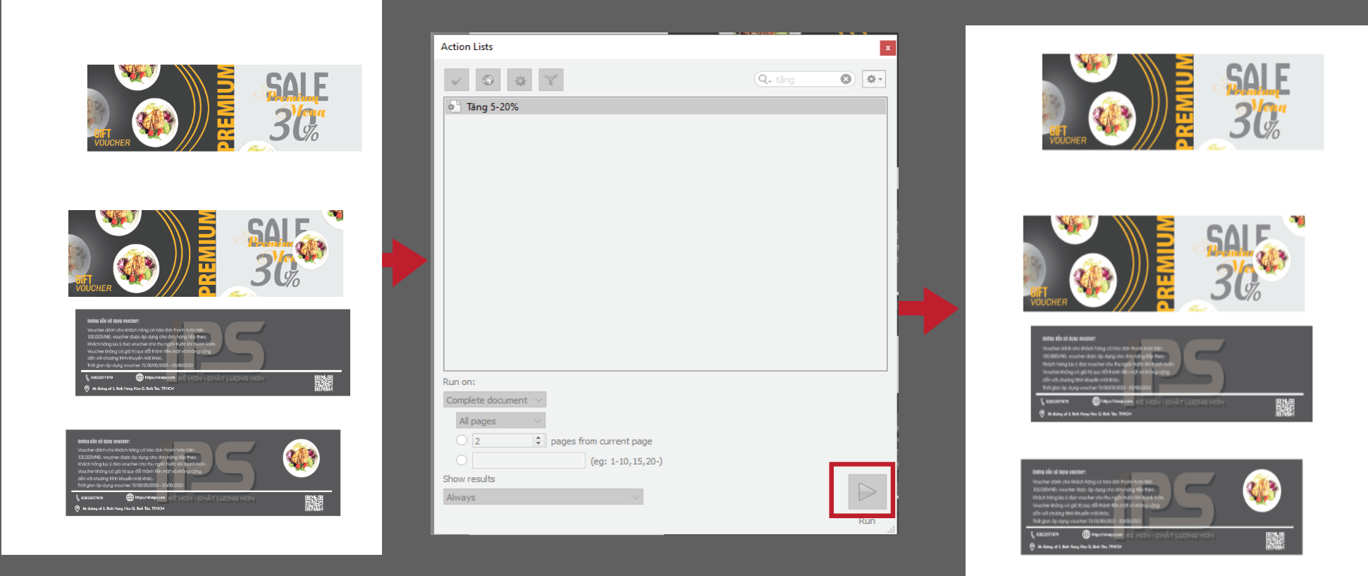 Action tăng 5%-20% -Thực hiện bởi Duy-