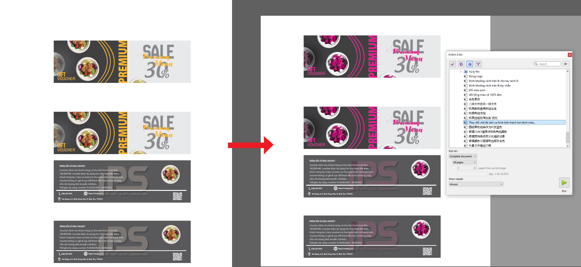 Action Thay đổi chế độ ánh xạ hình ảnh thành hai kênh màu-Thực hiện bởi Duy-