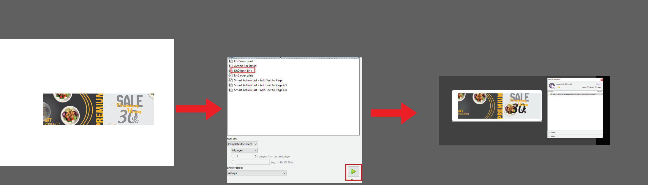 Action Khử hình link -Thực hiện bởi Duy-