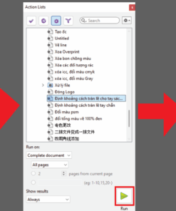 Action Định khoảng cách tràn lề cho tay sách lẻ -Thực hiện bởi Duy-