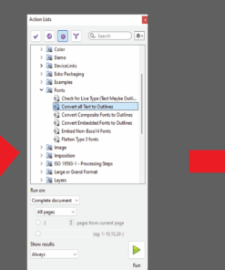 Action Convert all Text to Outlines -Thực hiện bởi Duy-
