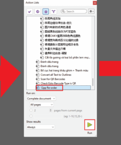 Action Xắp xếp lại thứ tự 12 trang - Thực hiện bởi Duy-