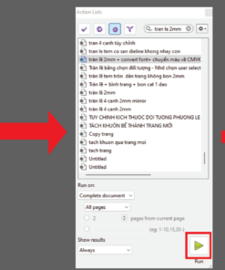 Action tràn lề 2mm + convert font + chuyển màu về CMYK -Thực hiện bởi Duy-