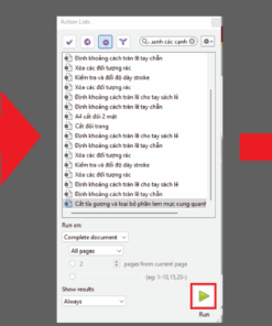 Action Cắt tỉa gương và loại bỏ phần lem mực xung quanh các cạnh
